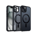 Designed for iPhone 15 Case | Strong Magnet Camera Protection Translucent Matte Hard Back Cover